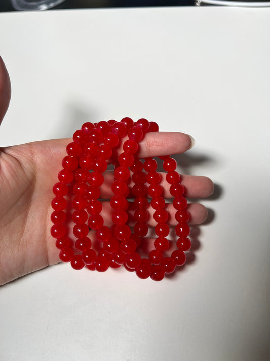 Red Beaded Bracelet